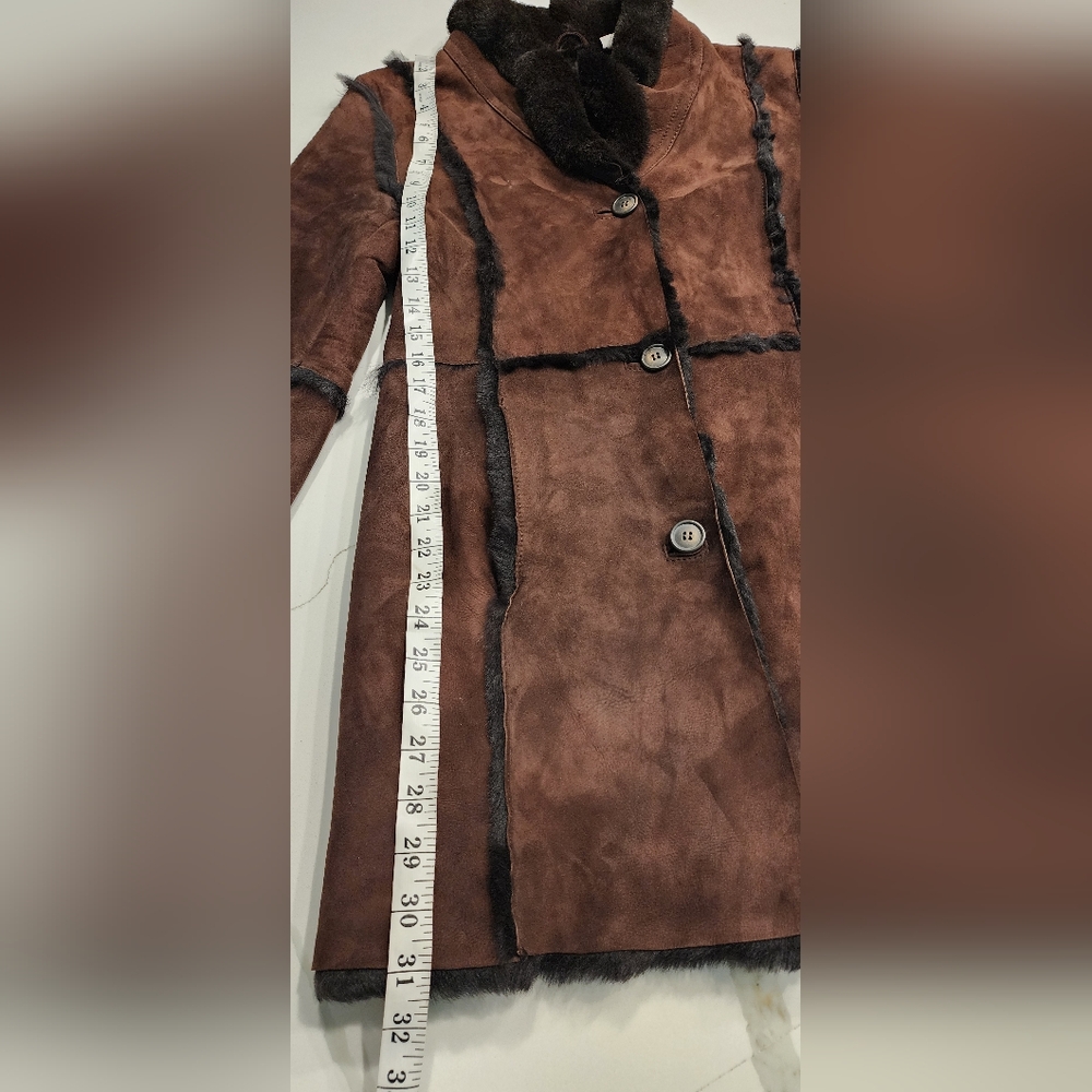Vintage 70s Alexander Julian Lamb Sheepskin Shearling Mouton Fur Coat S/P - Picture 12 of 16